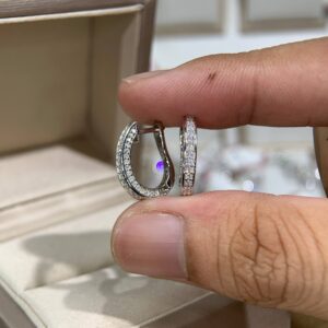 Bông tai kim cương Moissanite GRA (K96)