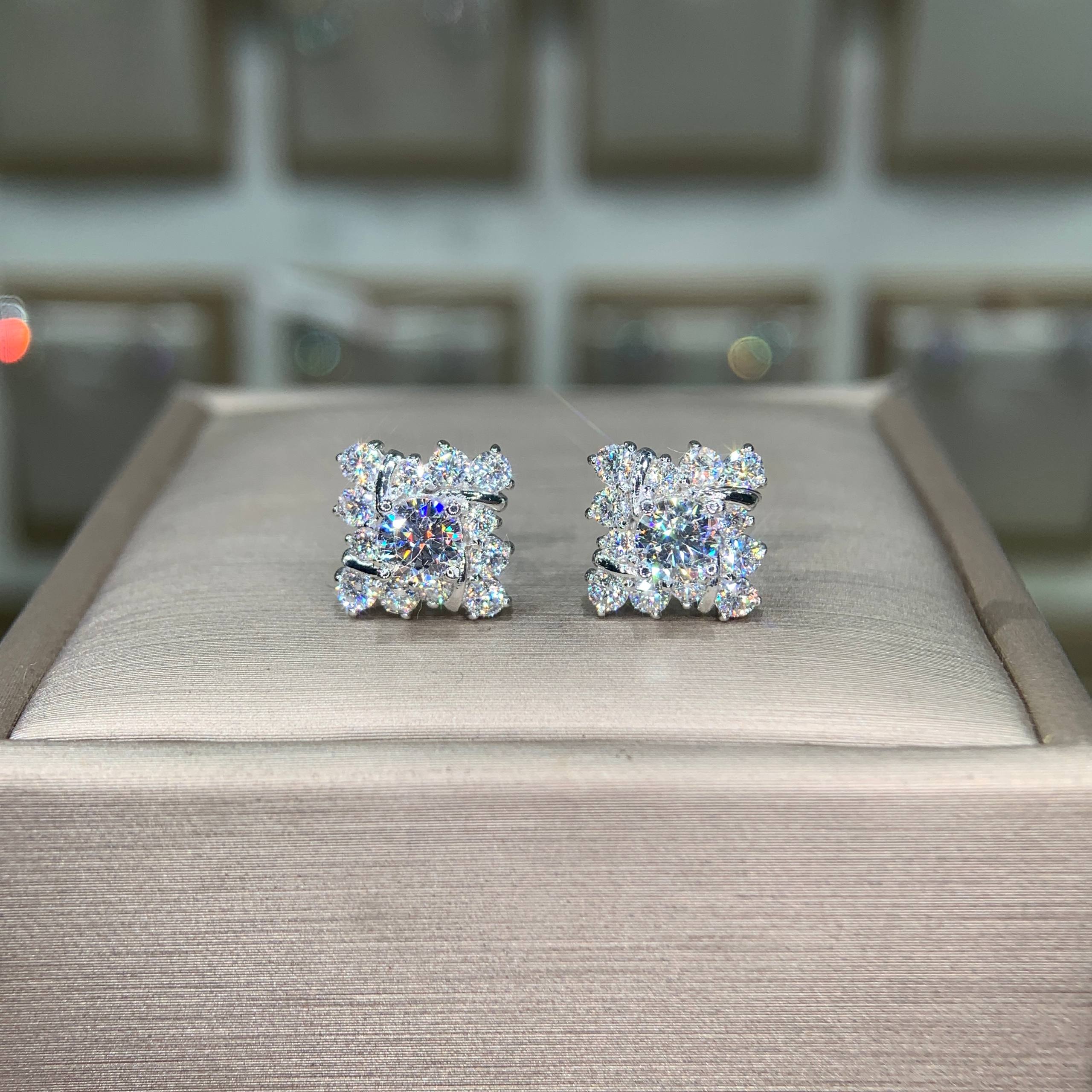 Bông tai kim cương Moissanite GRA (A052) - Ảnh 6