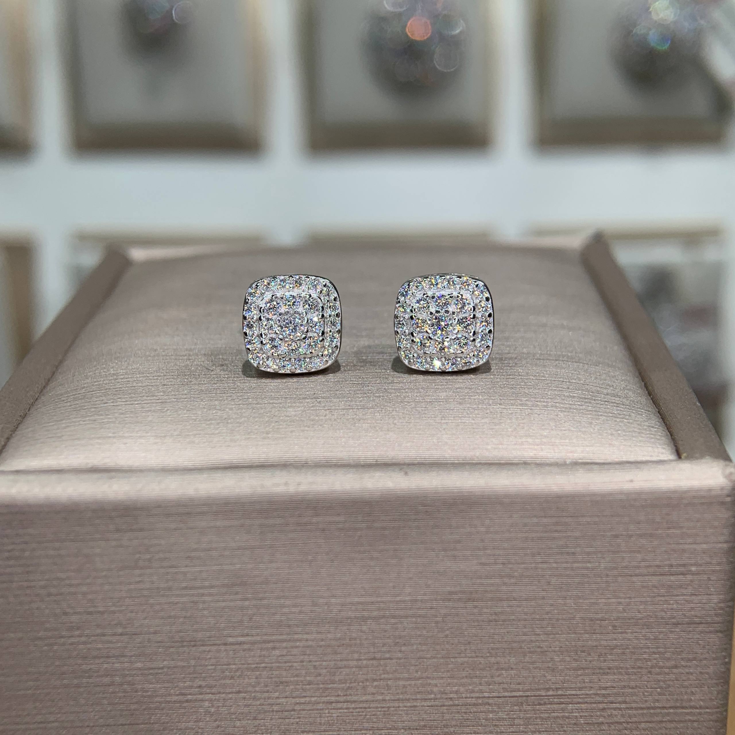 Bông tai kim cương Moissanite GRA (L01) - Ảnh 3