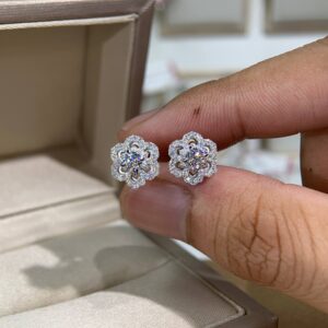 Bông tai kim cương Moissanite GRA (A051)