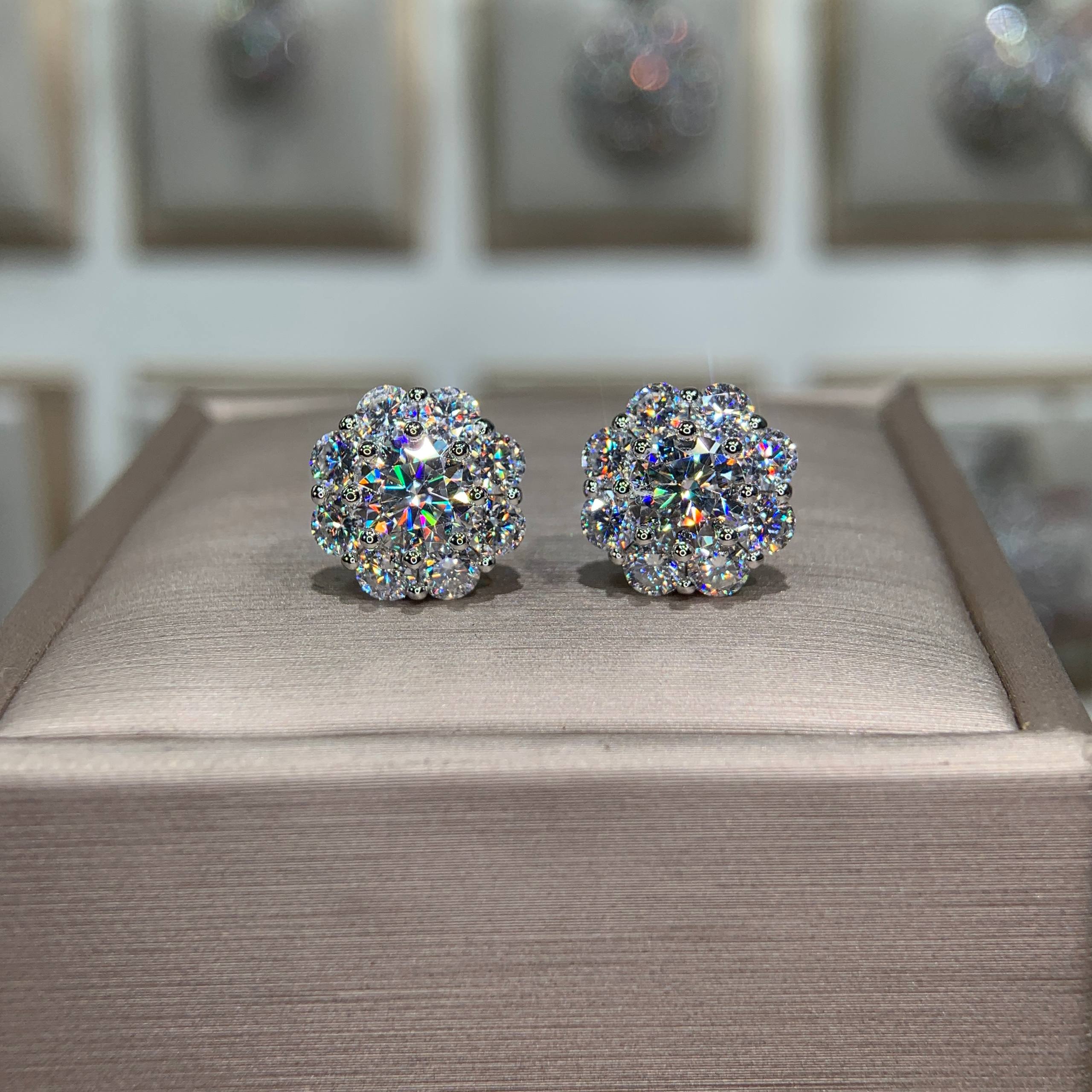 Bông tai kim cương Moissanite GRA (A286) - Ảnh 6