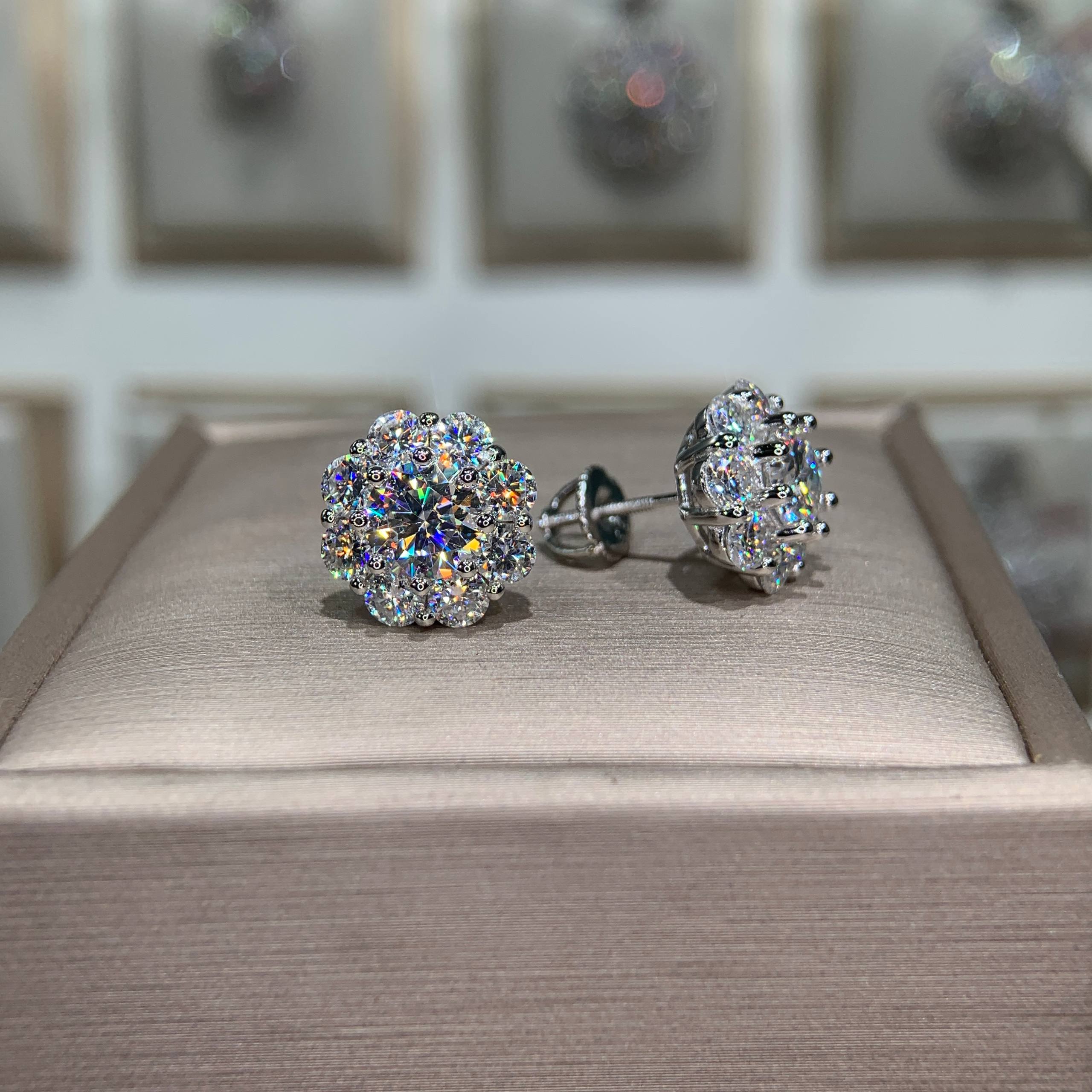 Bông tai kim cương Moissanite GRA (A286) - Ảnh 5