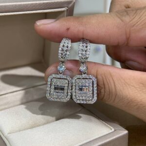 Bông tai kim cương Moissanite GRA (A920)