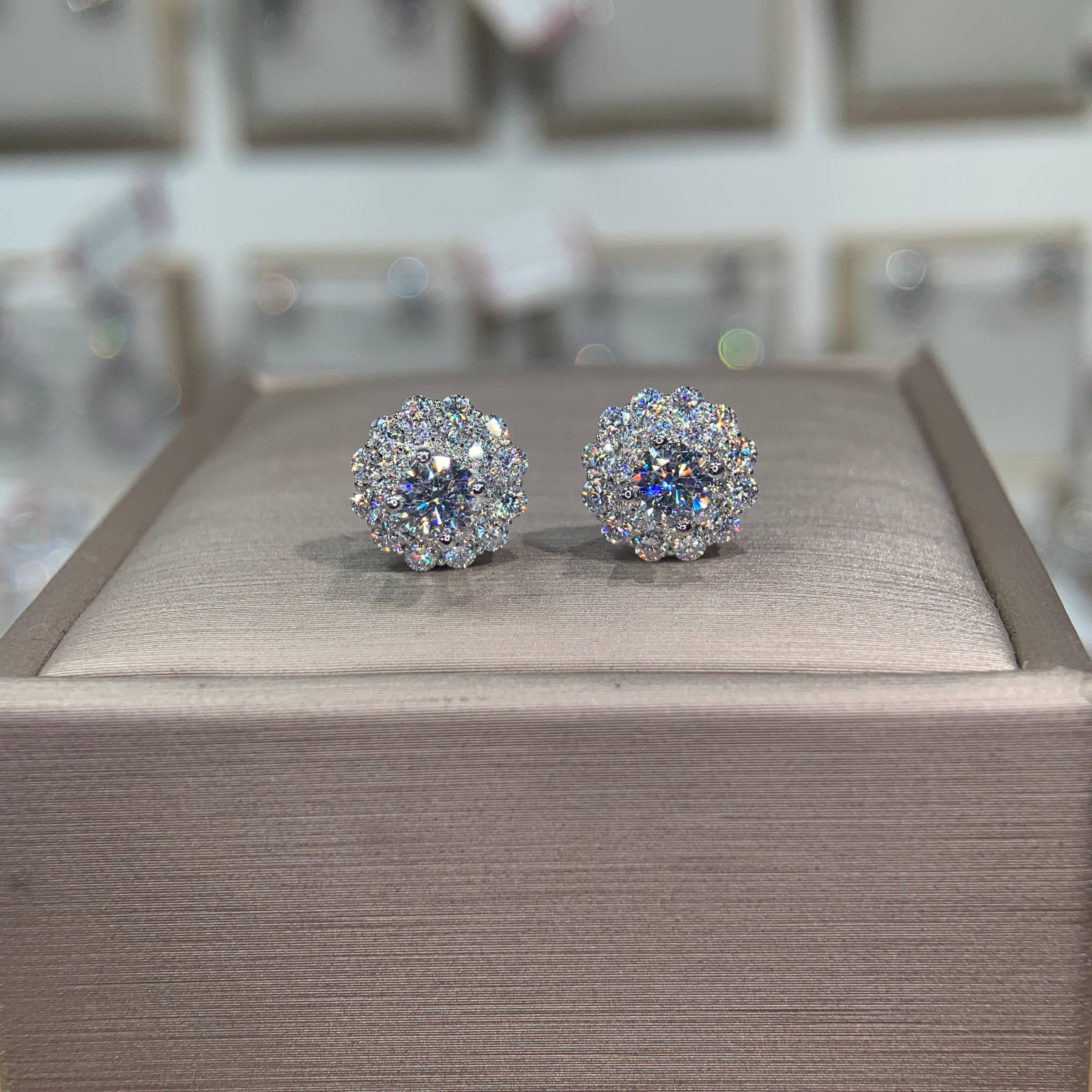 Bông tai kim cương Moissanite GRA (A132) - Ảnh 5