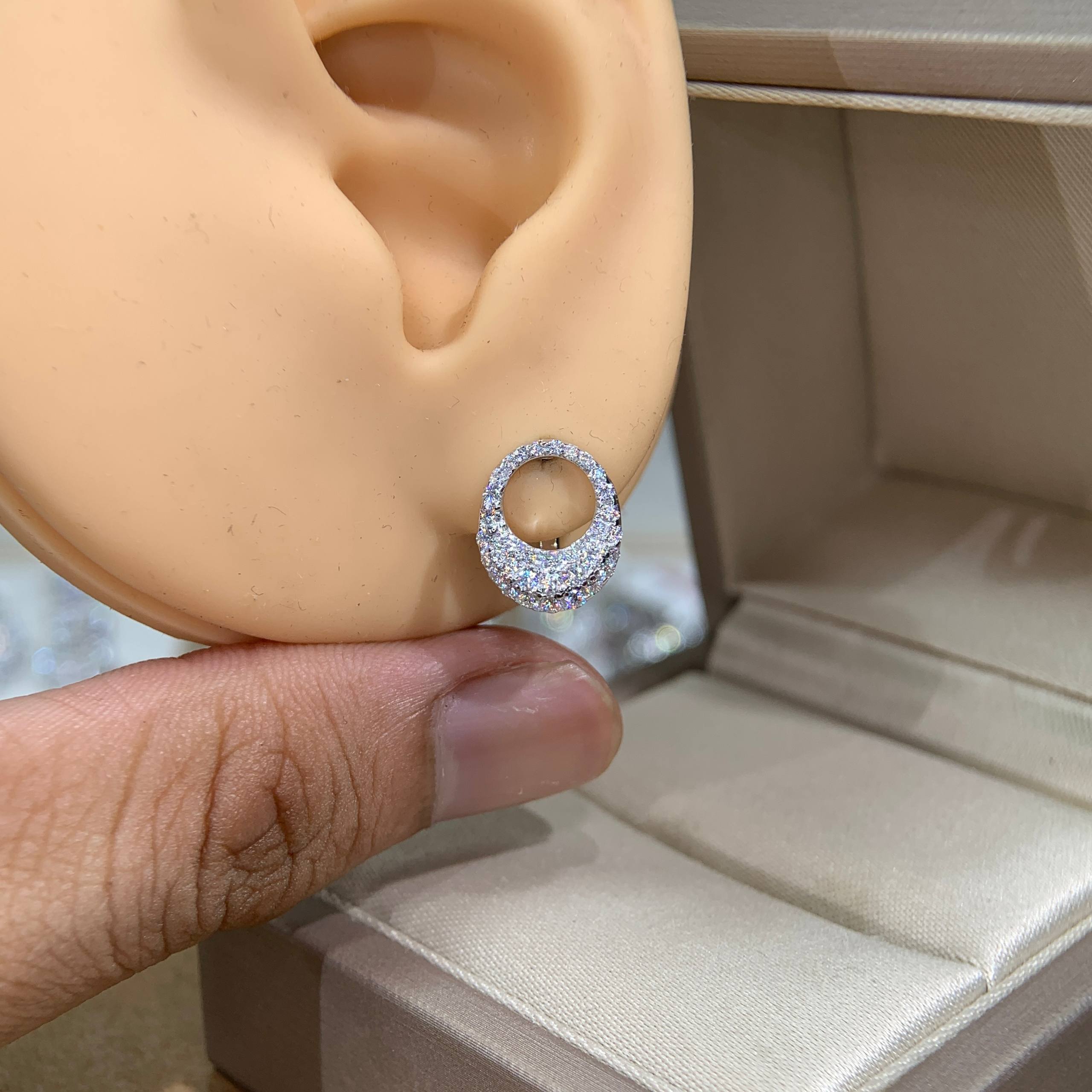 Bông tai kim cương Moissanite GRA (Y51) - Ảnh 3