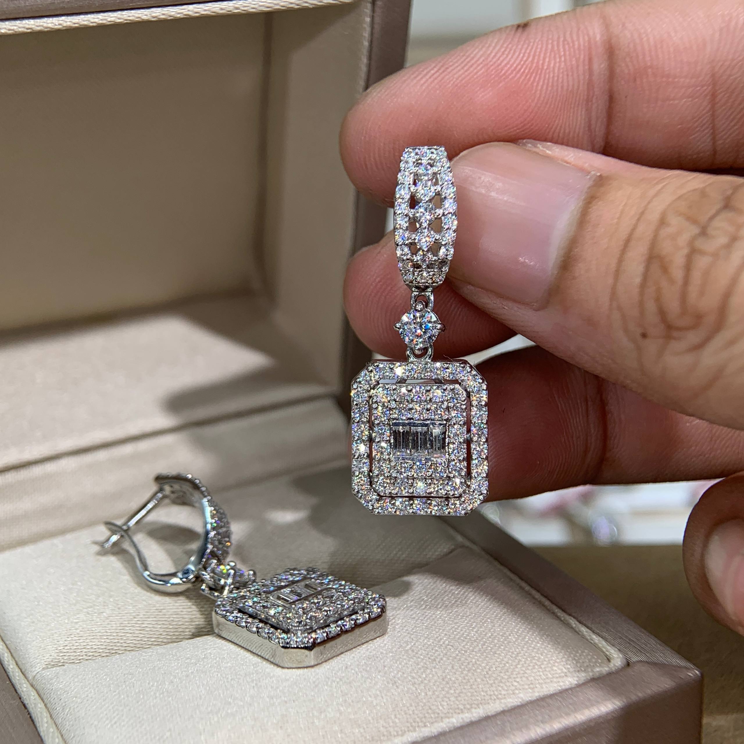 Bông tai kim cương Moissanite GRA (A920) - Ảnh 2