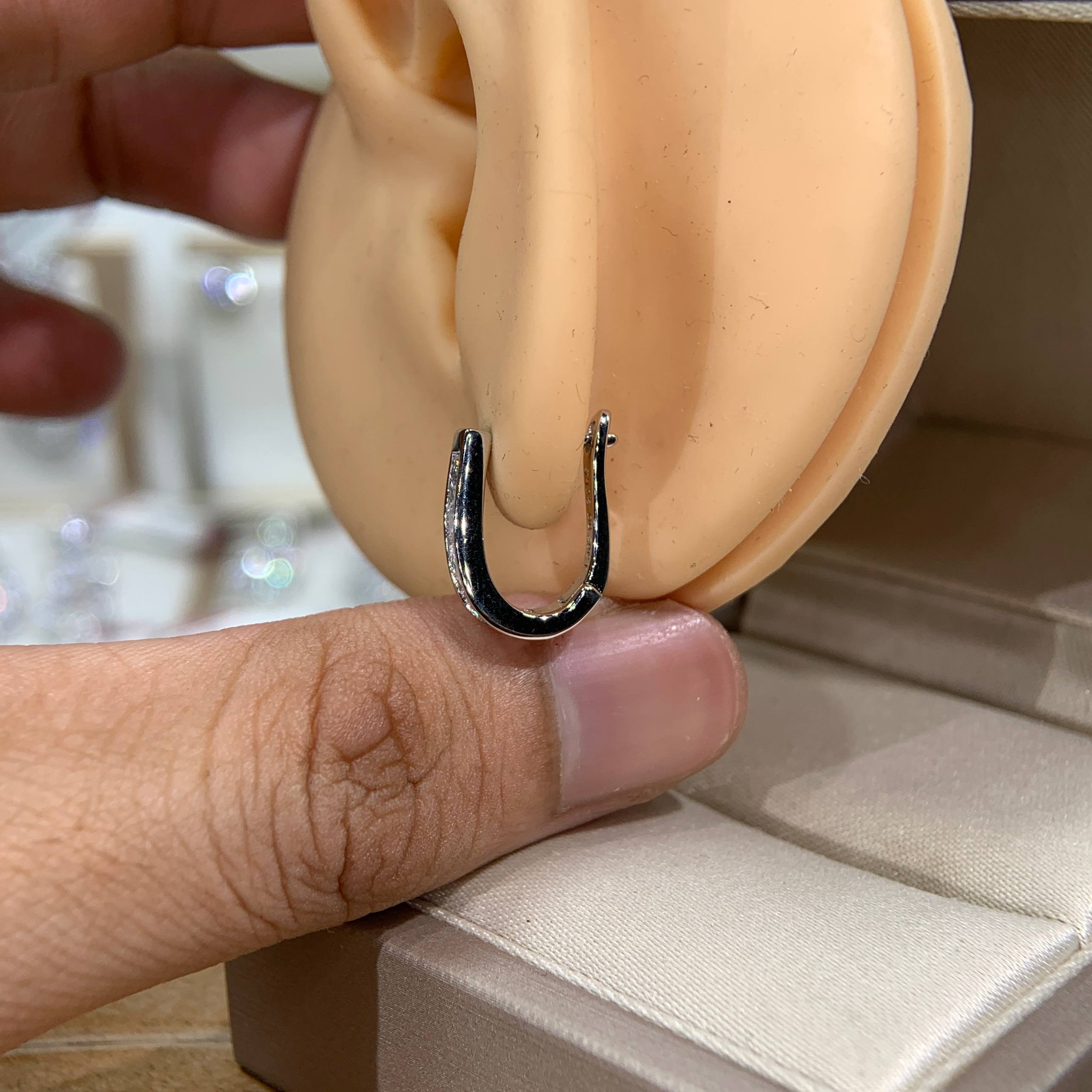 Bông tai kim cương Moissanite GRA (P73) - Ảnh 2