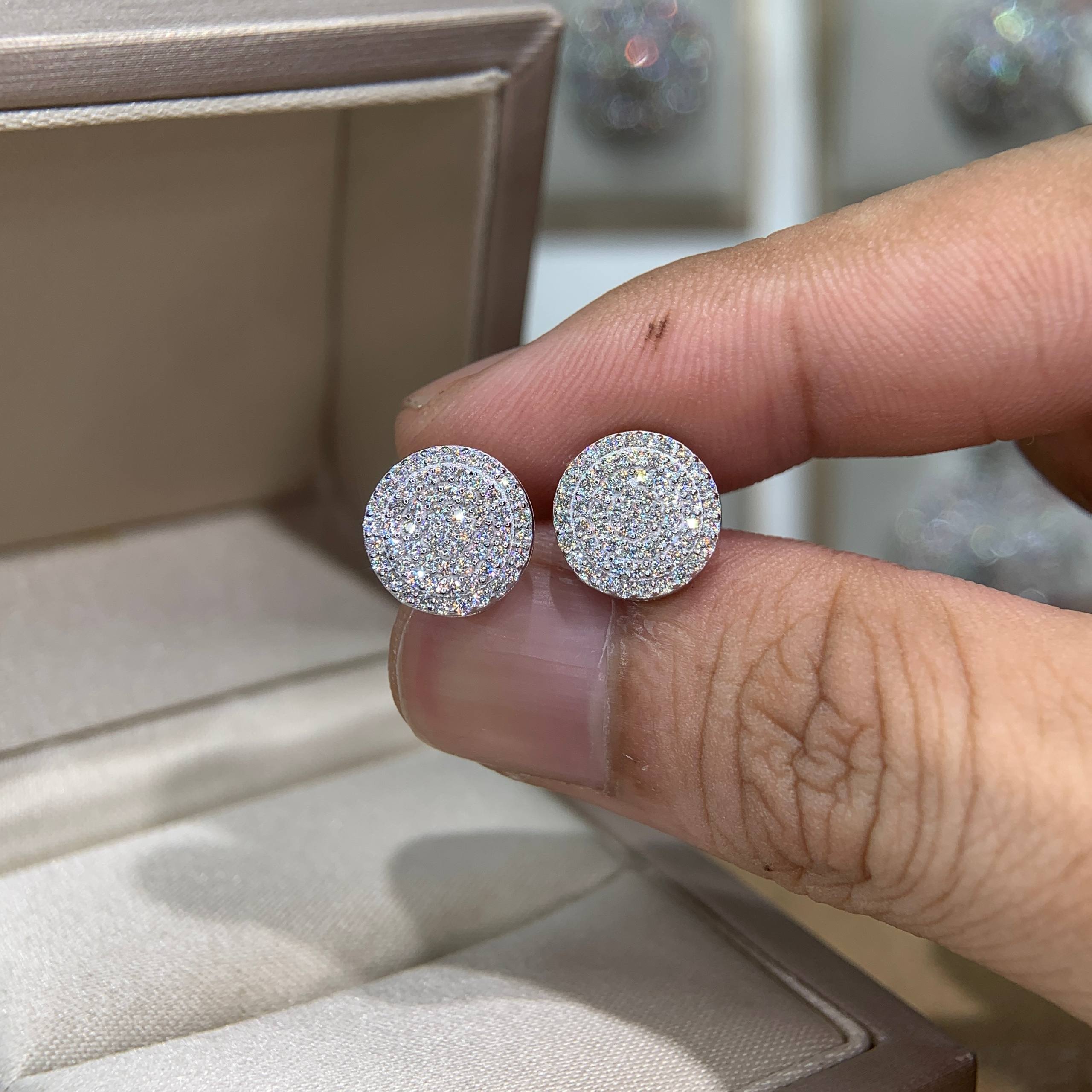 Bông tai kim cương Moissanite GRA (P80) - Ảnh 3