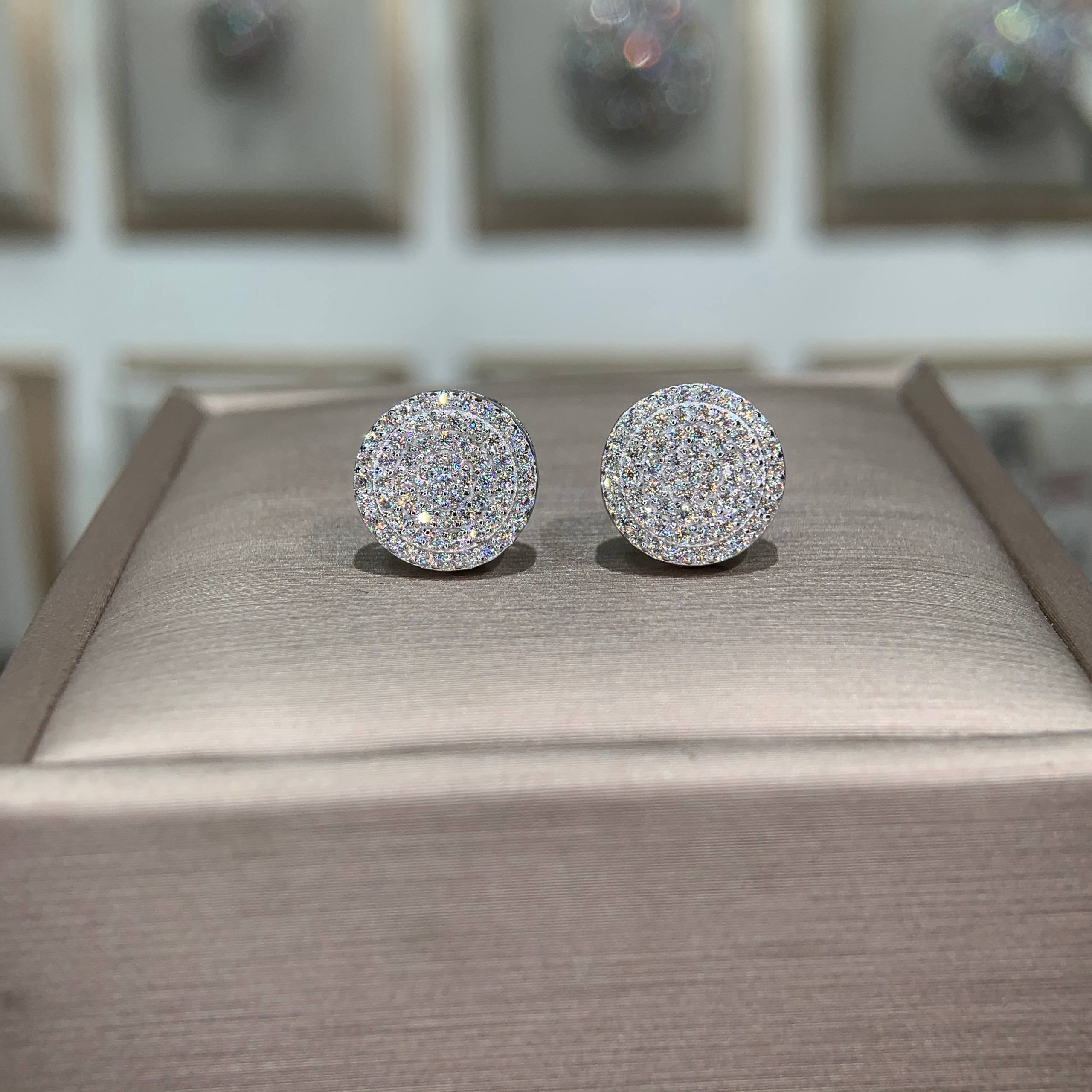 Bông tai kim cương Moissanite GRA (P80)