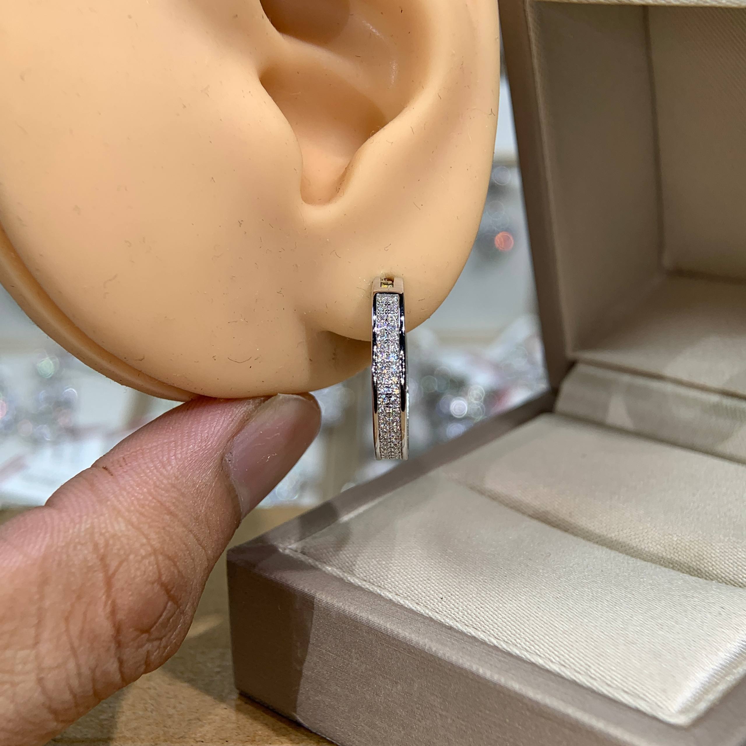 Bông tai kim cương Moissanite GRA (A362) - Ảnh 4