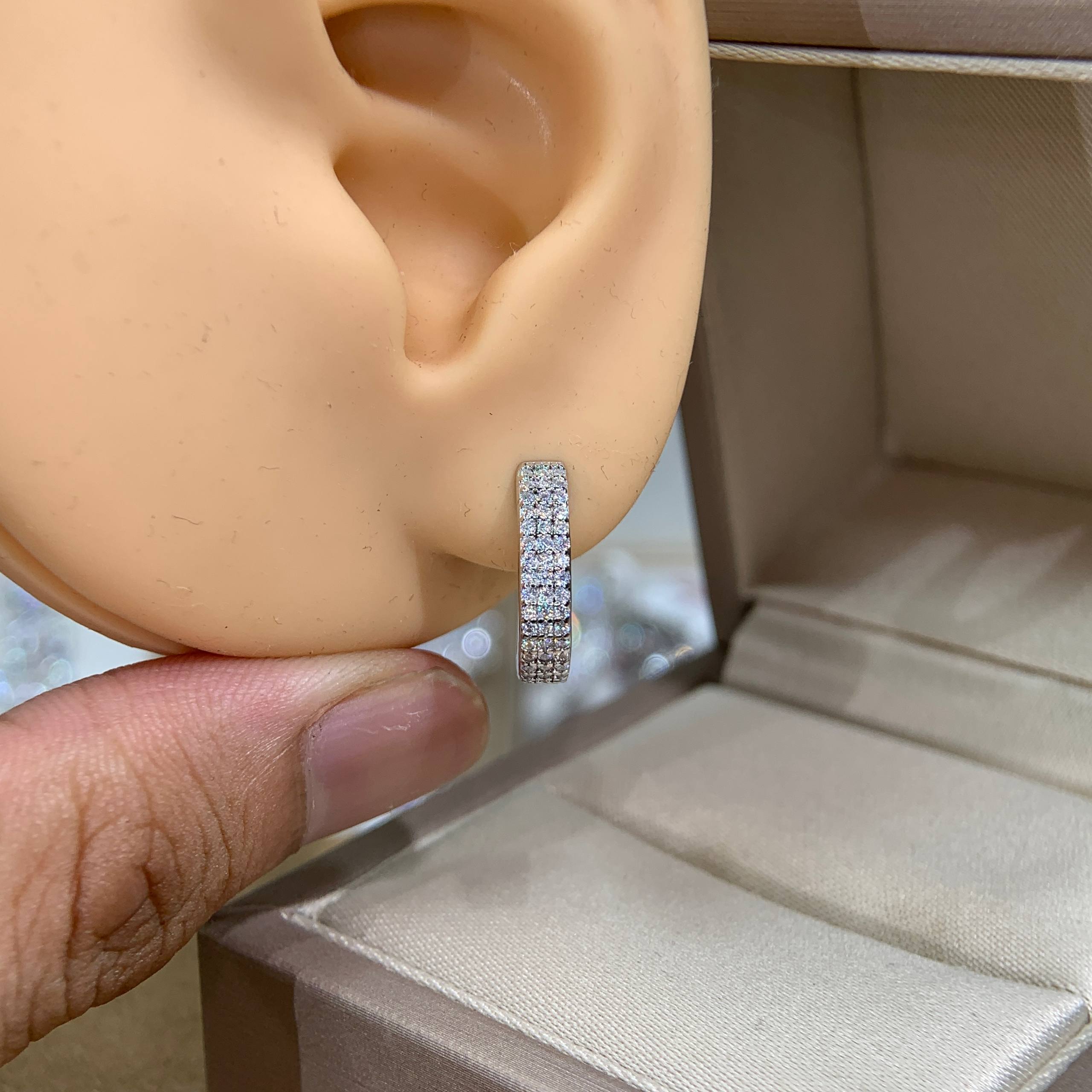 Bông tai kim cương Moissanite GRA (K50) - Ảnh 2