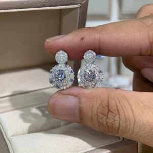 Bông tai kim cương Moissanite GRA (A948)