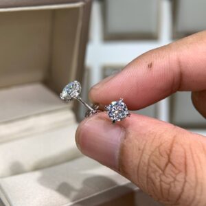Bông tai kim cương Moissanite GRA (Y35)