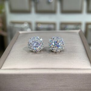 Bông tai kim cương Moissanite GRA (A222)