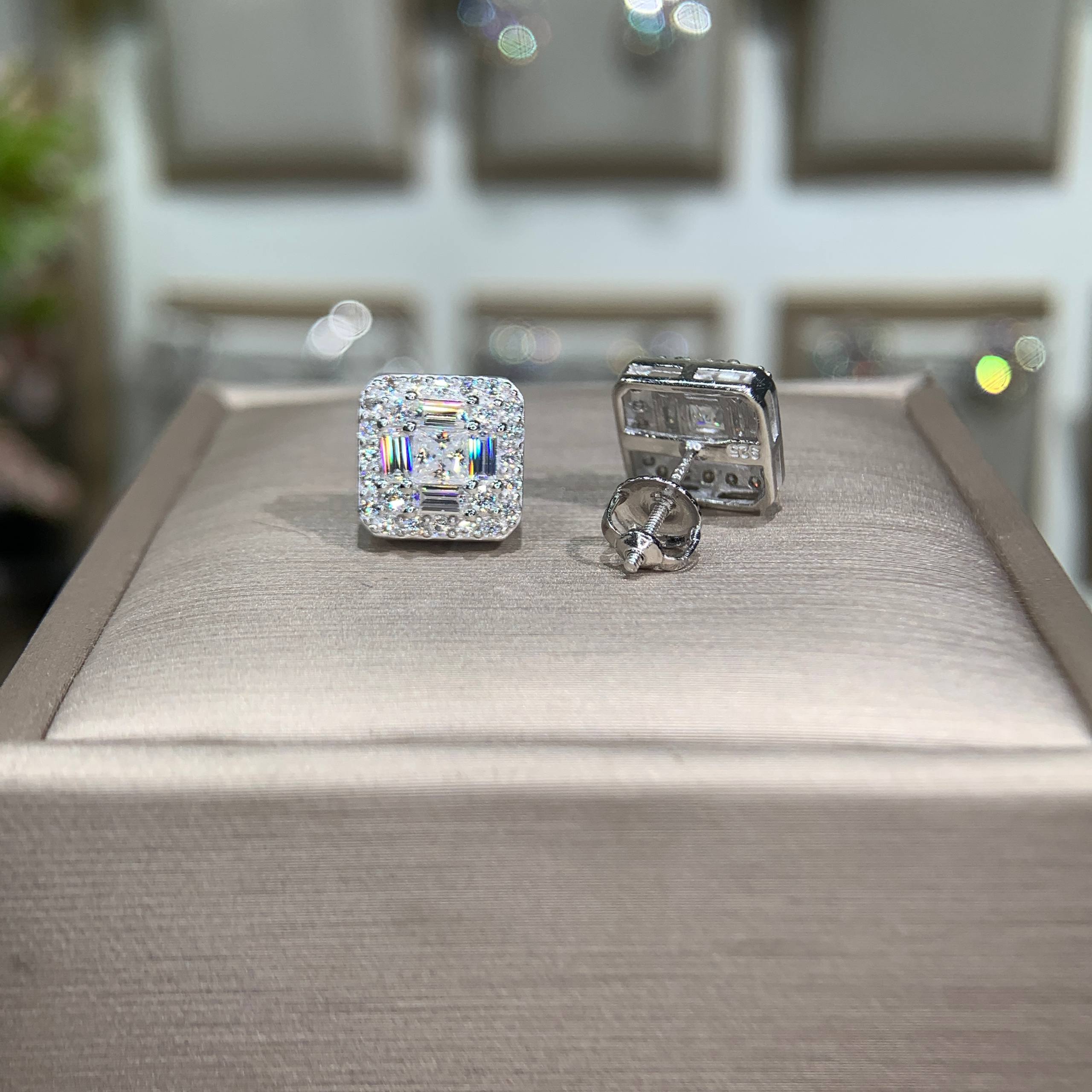 Bông tai kim cương Moissanite GRA (A005) - Ảnh 5