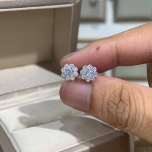 Bông tai kim cương Moissanite GRA (Y61)
