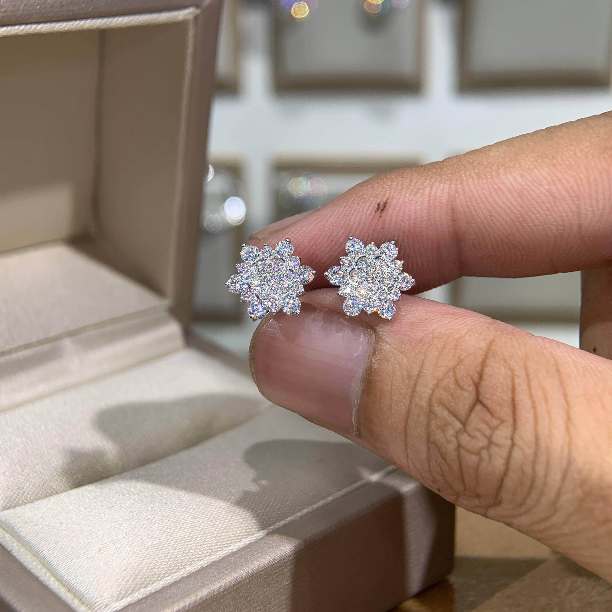 Bông tai kim cương Moissanite GRA (P41) - Ảnh 5