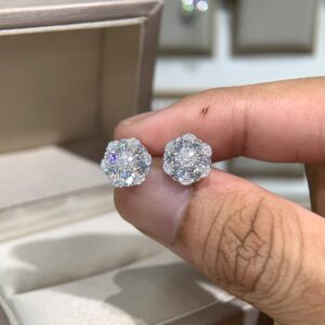 Bông tai kim cương Moissanite GRA (P31)