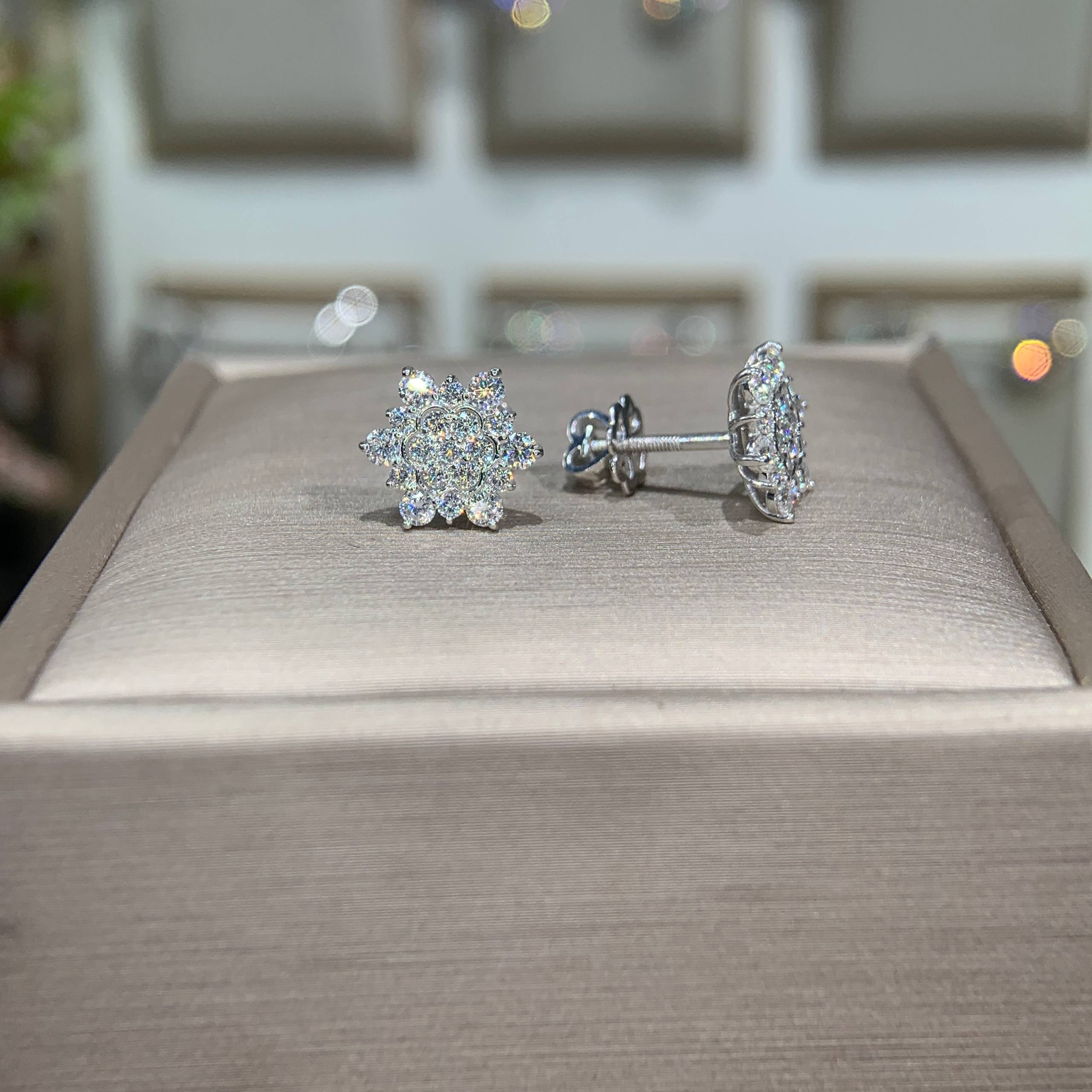 Bông tai kim cương Moissanite GRA (P41) - Ảnh 3