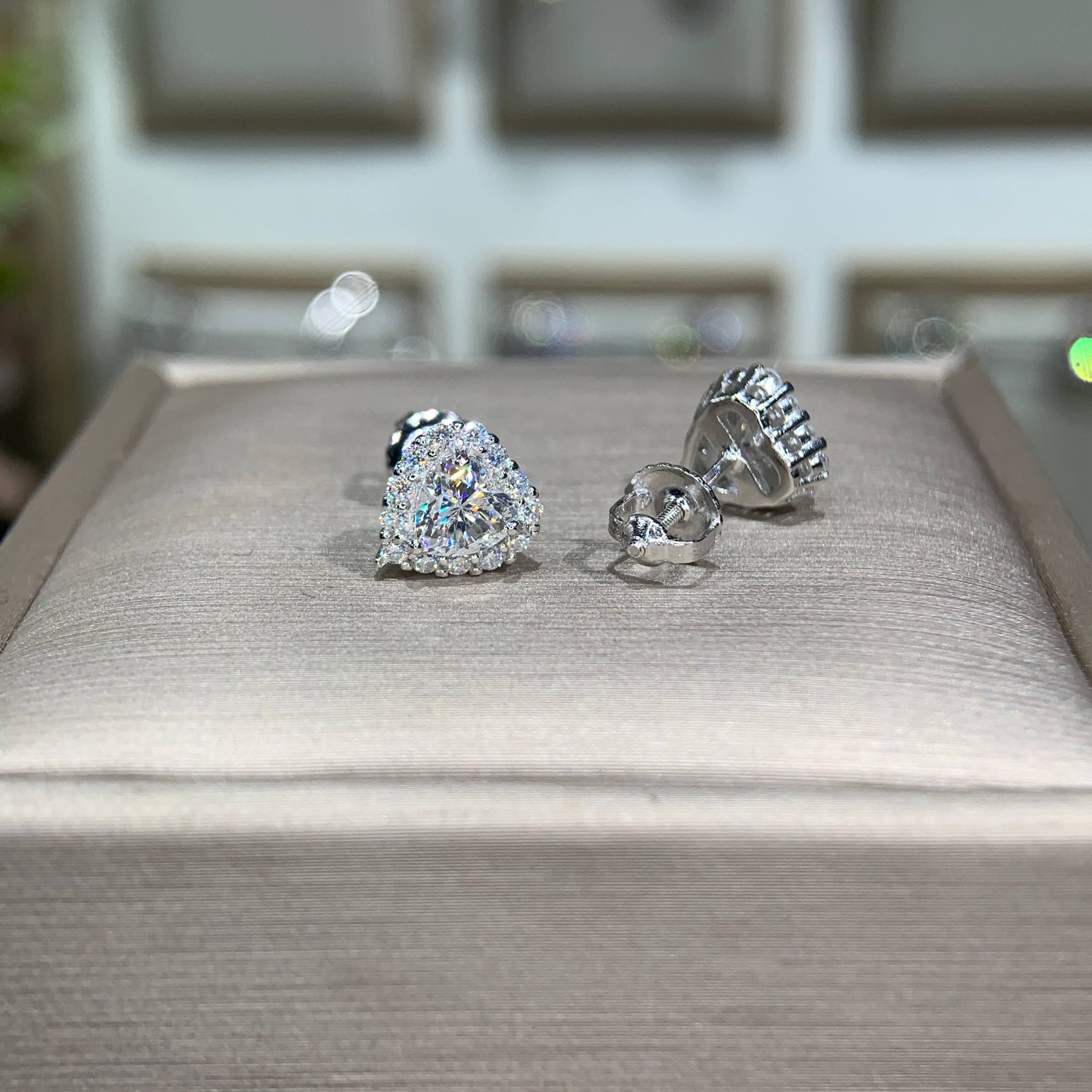 Bông tai kim cương Moissanite GRA (K95) - Ảnh 6
