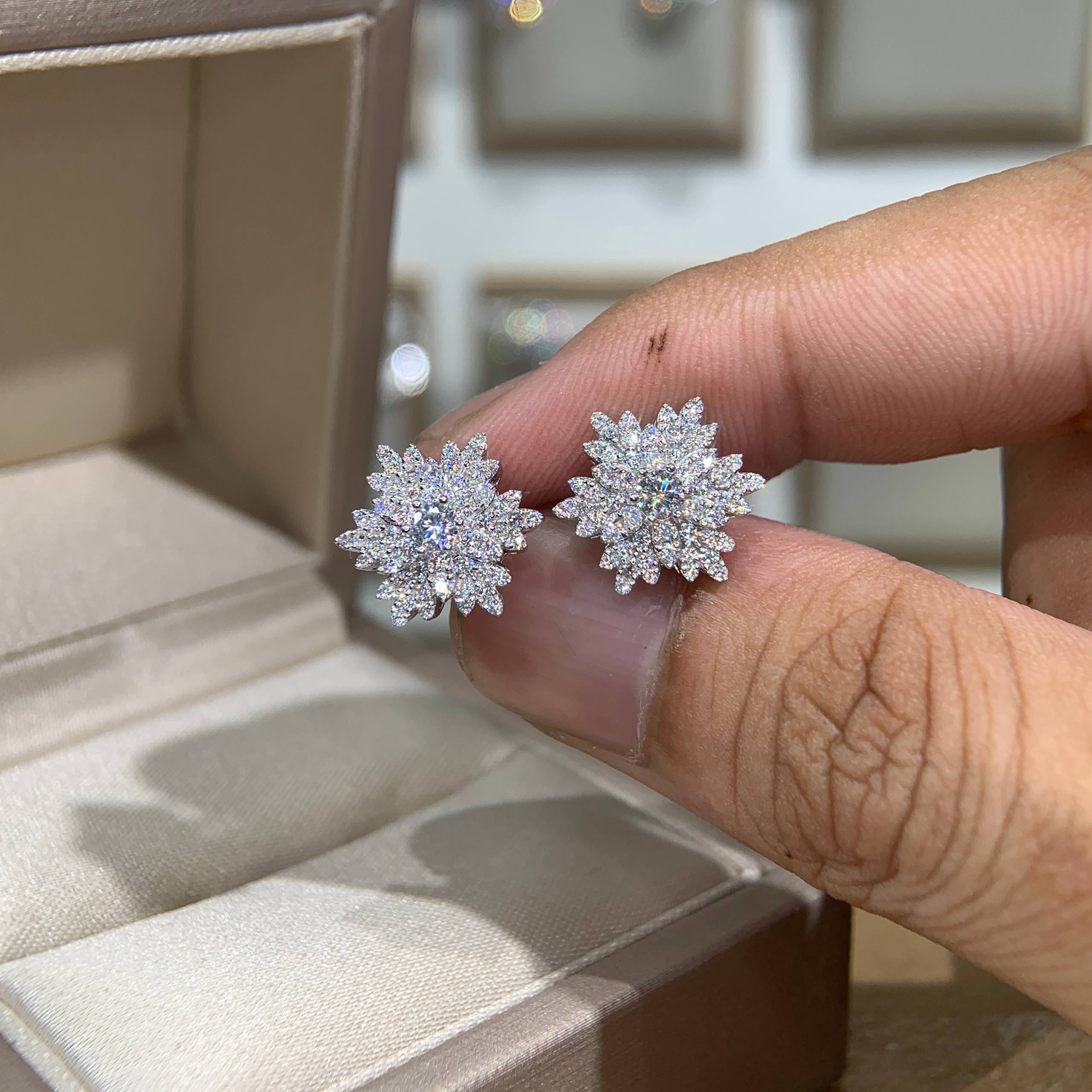 Bông tai kim cương Moissanite GRA (A015) - Ảnh 7