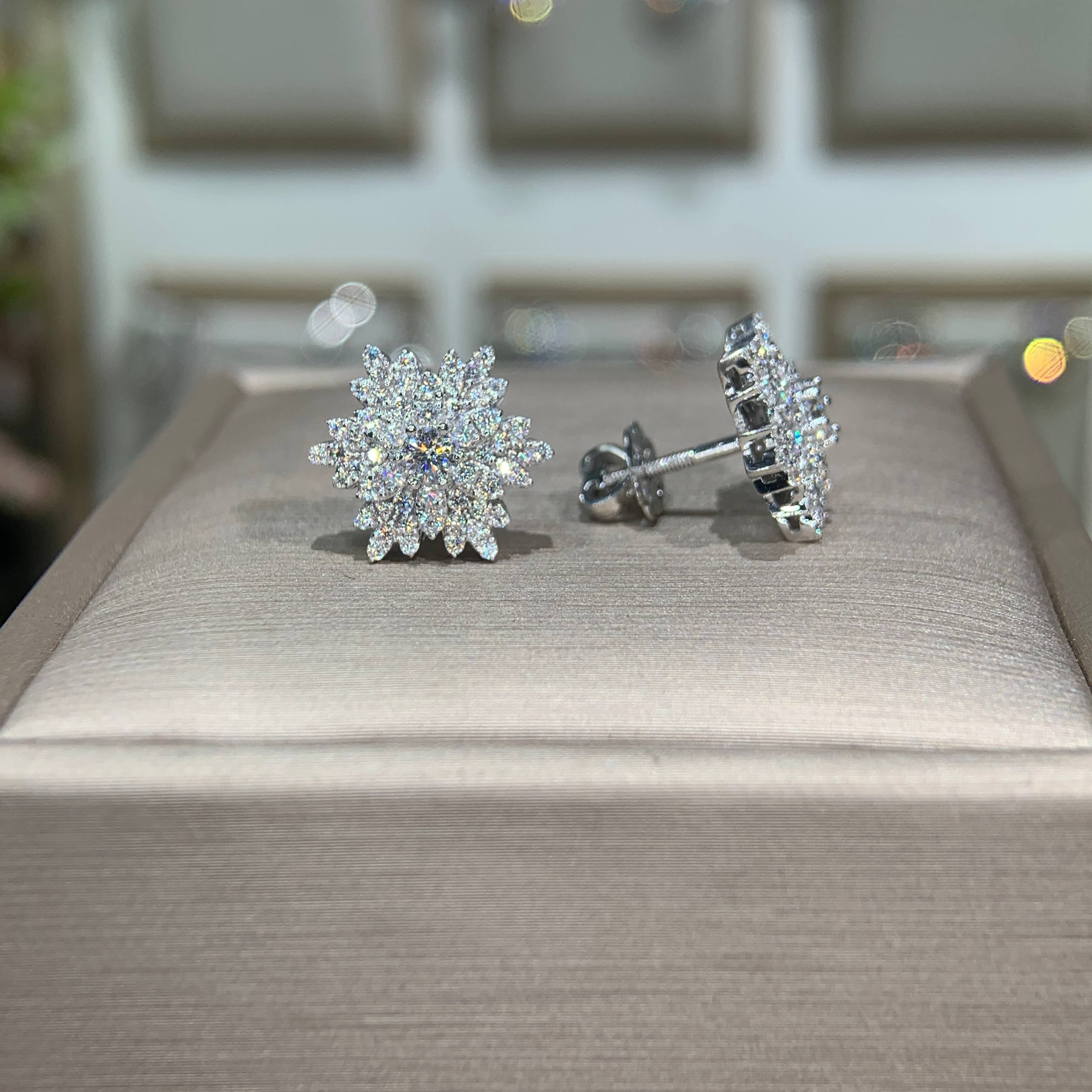 Bông tai kim cương Moissanite GRA (A015) - Ảnh 5