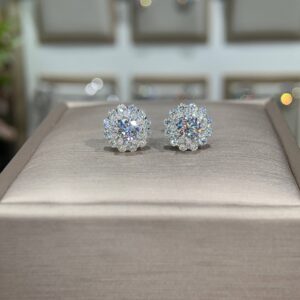 Bông tai kim cương Moissanite GRA (Z51)