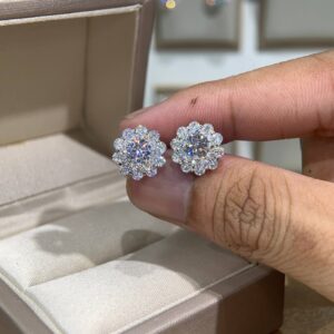 Bông tai kim cương Moissanite GRA (A212)