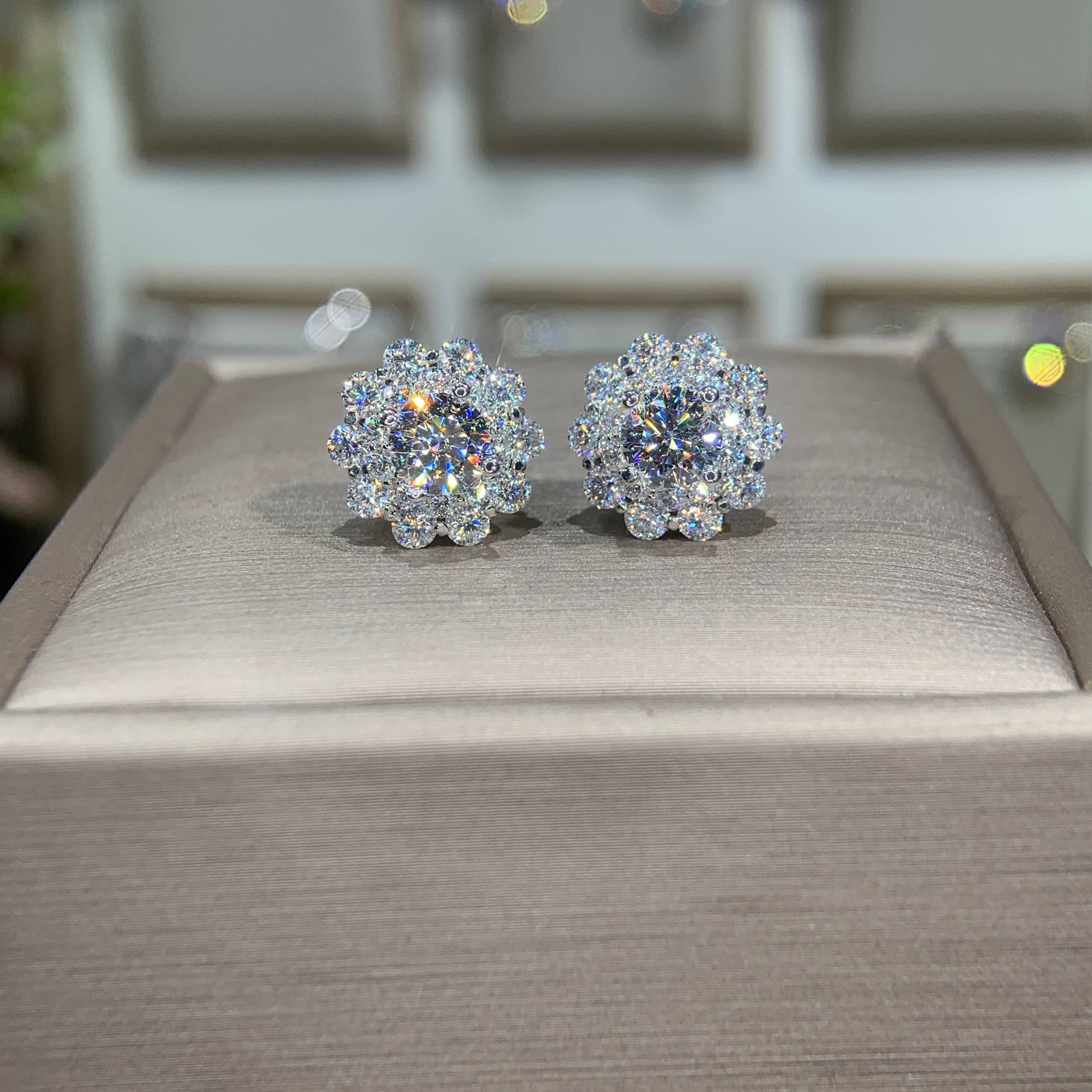 Bông tai kim cương Moissanite GRA (A212) - Ảnh 6