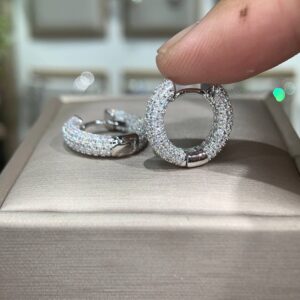 Bông tai kim cương Moissanite GRA (A614)