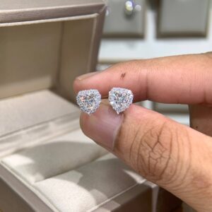 Bông tai kim cương Moissanite GRA (K95)