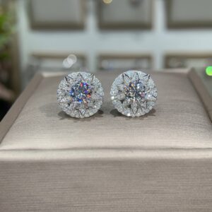 Bông tai kim cương Moissanite GRA (A075)