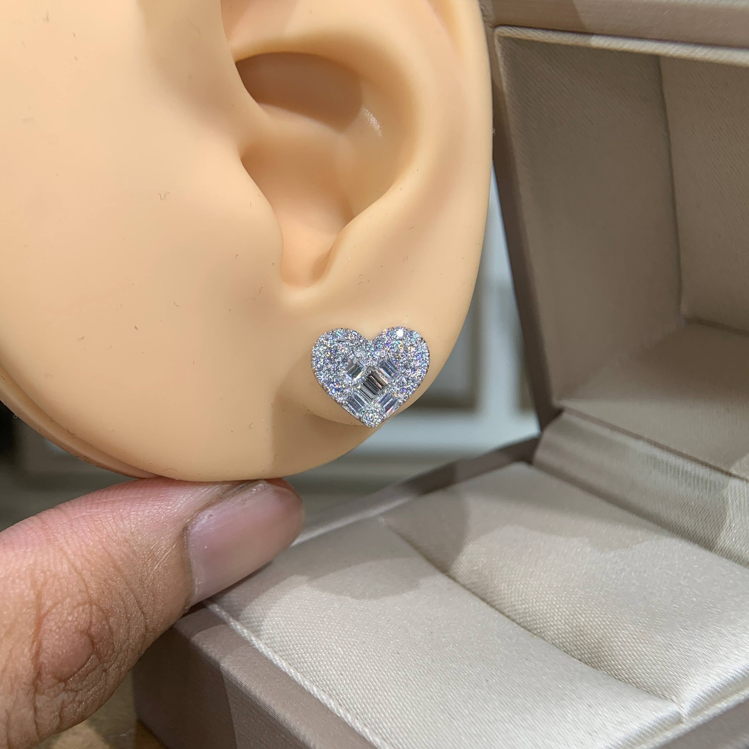 Bông tai kim cương Moissanite GRA (A164) - Ảnh 4