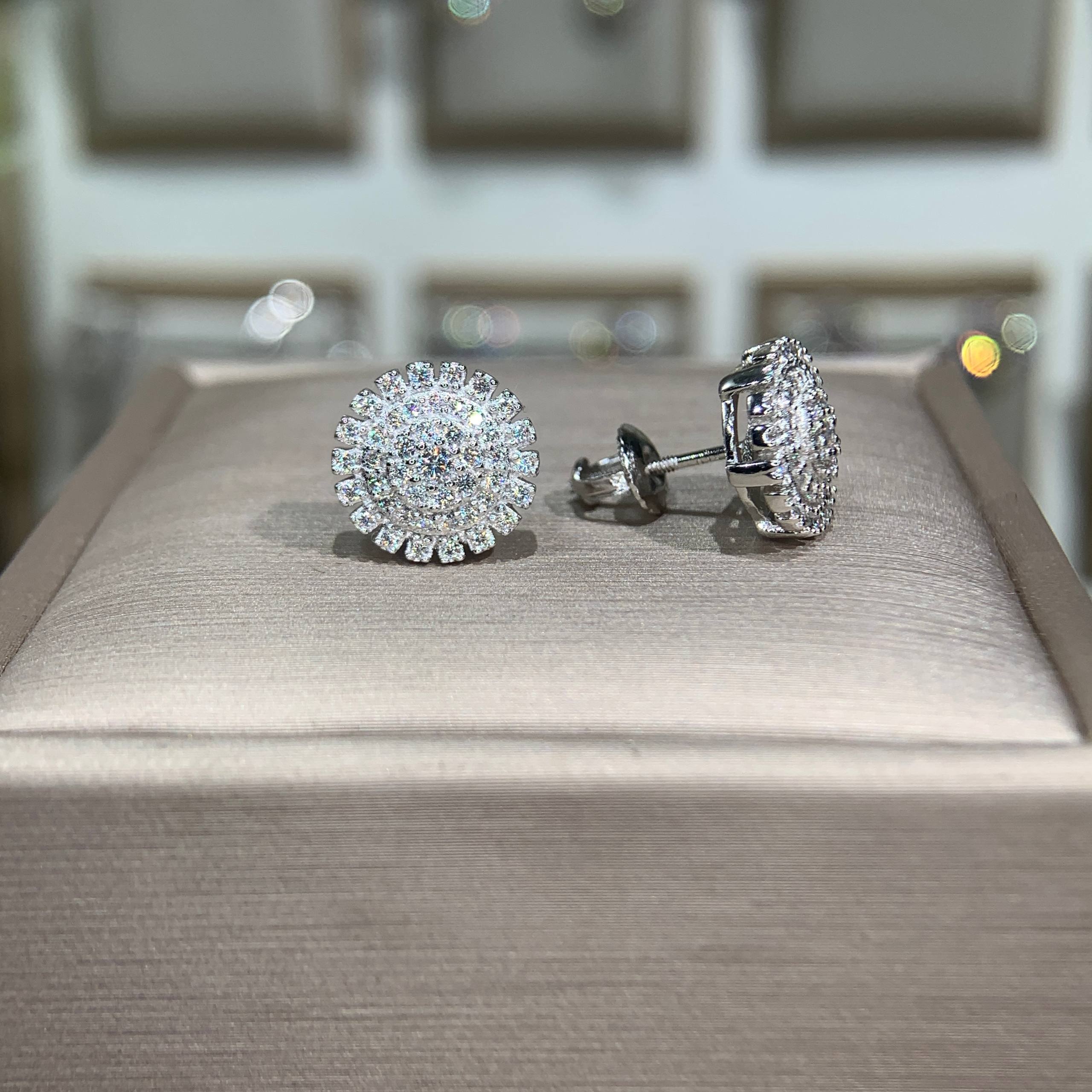 Bông tai kim cương Moissanite GRA (Y34) - Ảnh 5