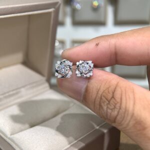 Bông tai kim cương Moissanite GRA (K99)