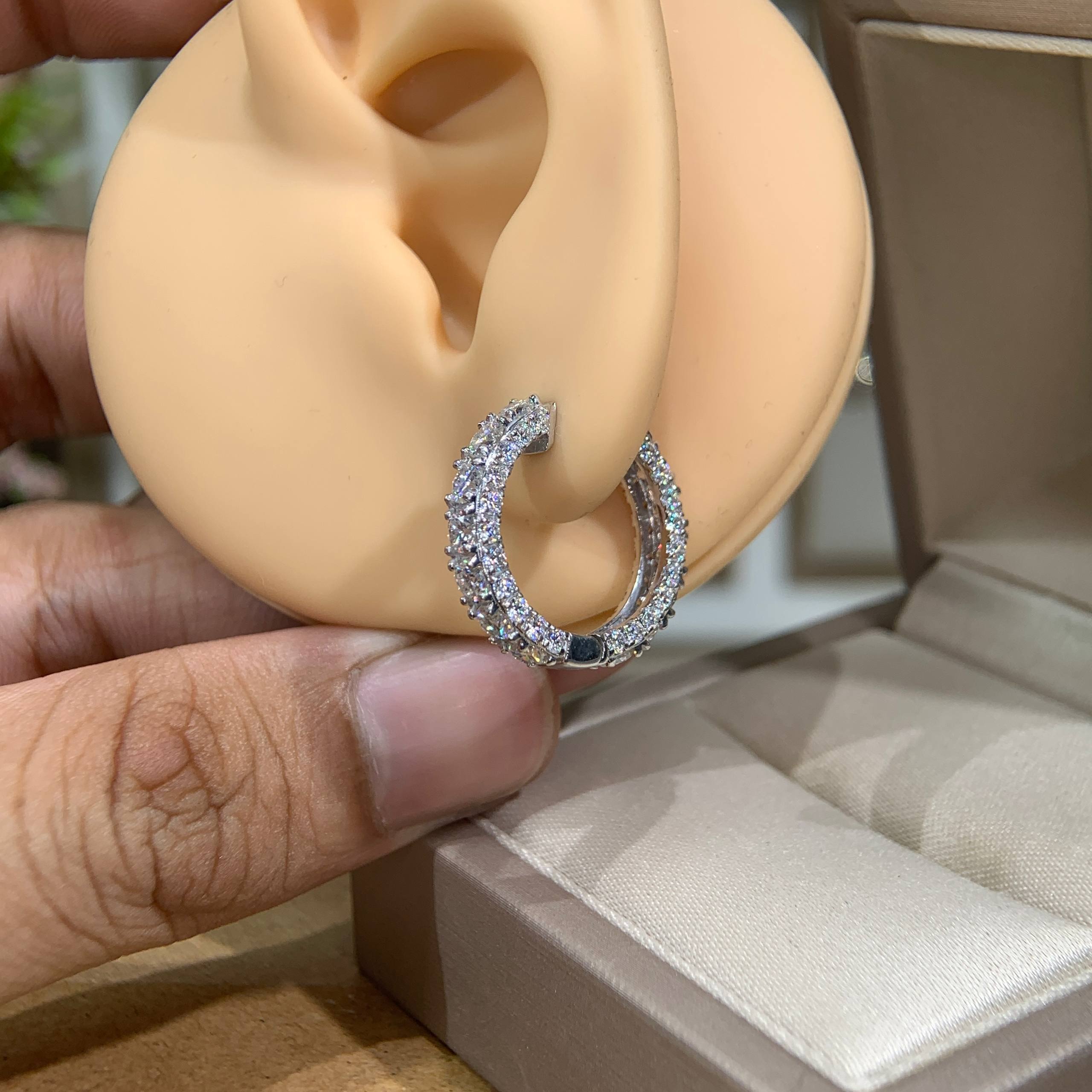 Bông tai kim cương Moissanite GRA (A816) - Ảnh 6