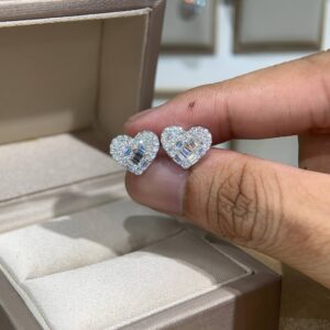 Bông tai kim cương Moissanite GRA (A164)