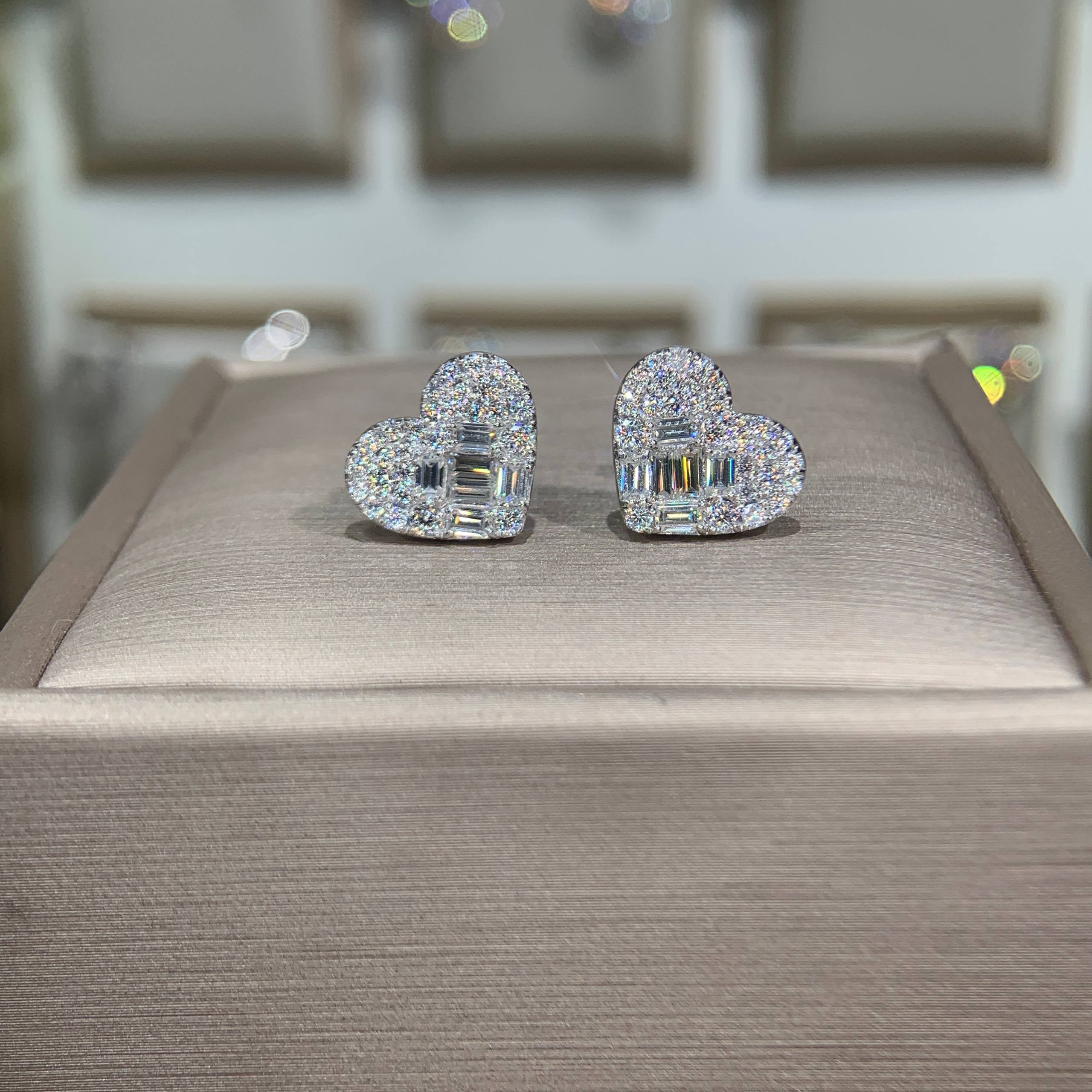 Bông tai kim cương Moissanite GRA (A164) - Ảnh 2
