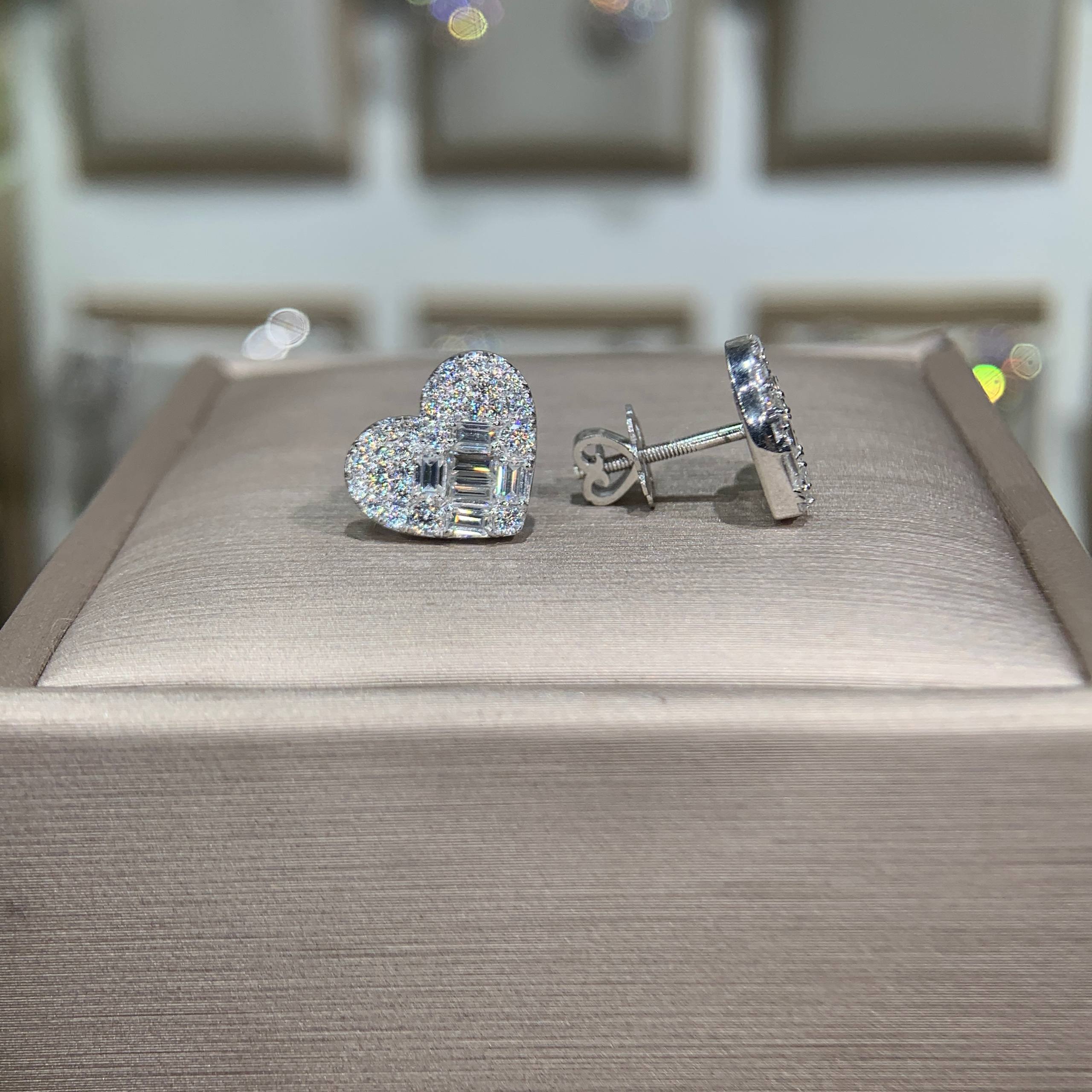 Bông tai kim cương Moissanite GRA (A164) - Ảnh 6
