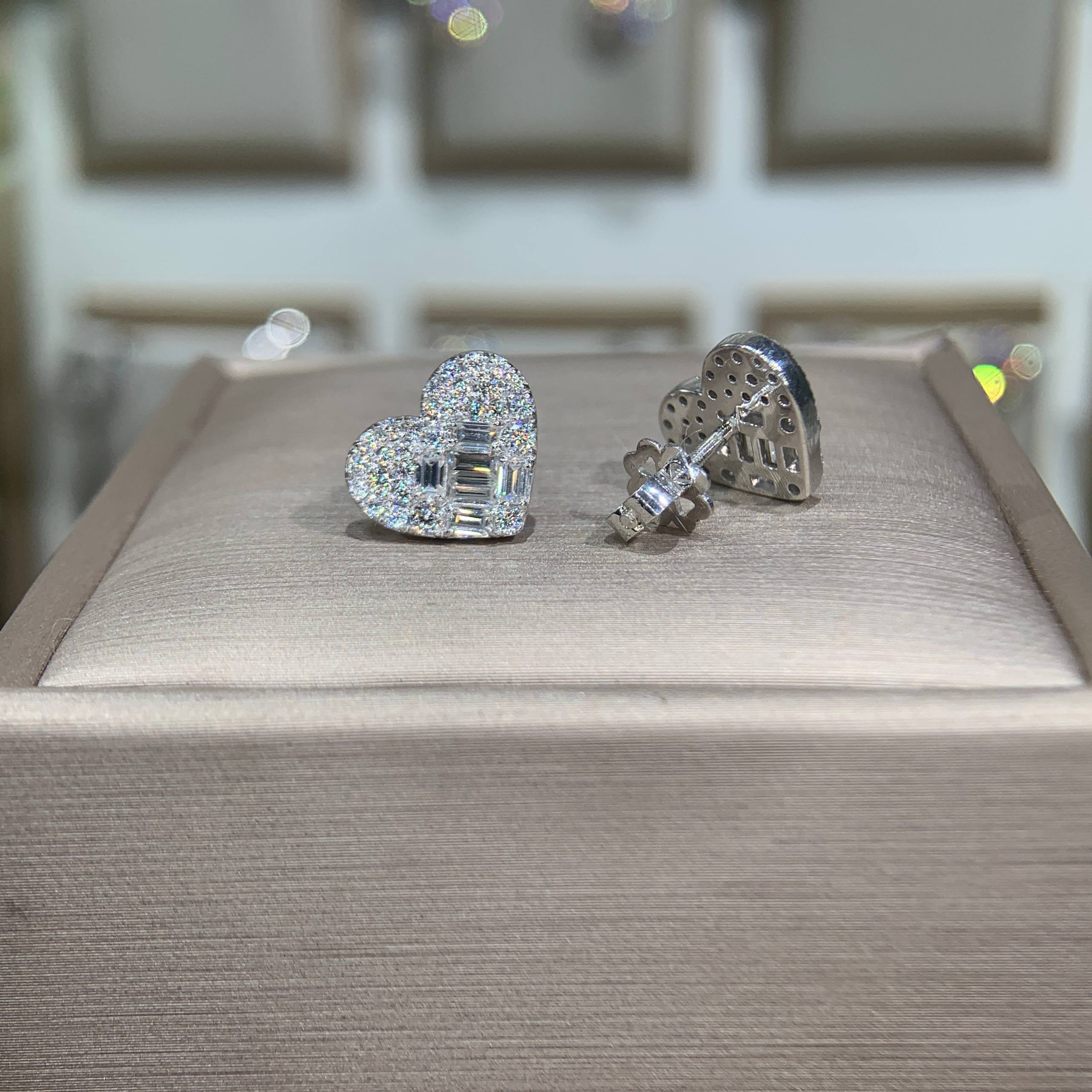 Bông tai kim cương Moissanite GRA (A164) - Ảnh 5