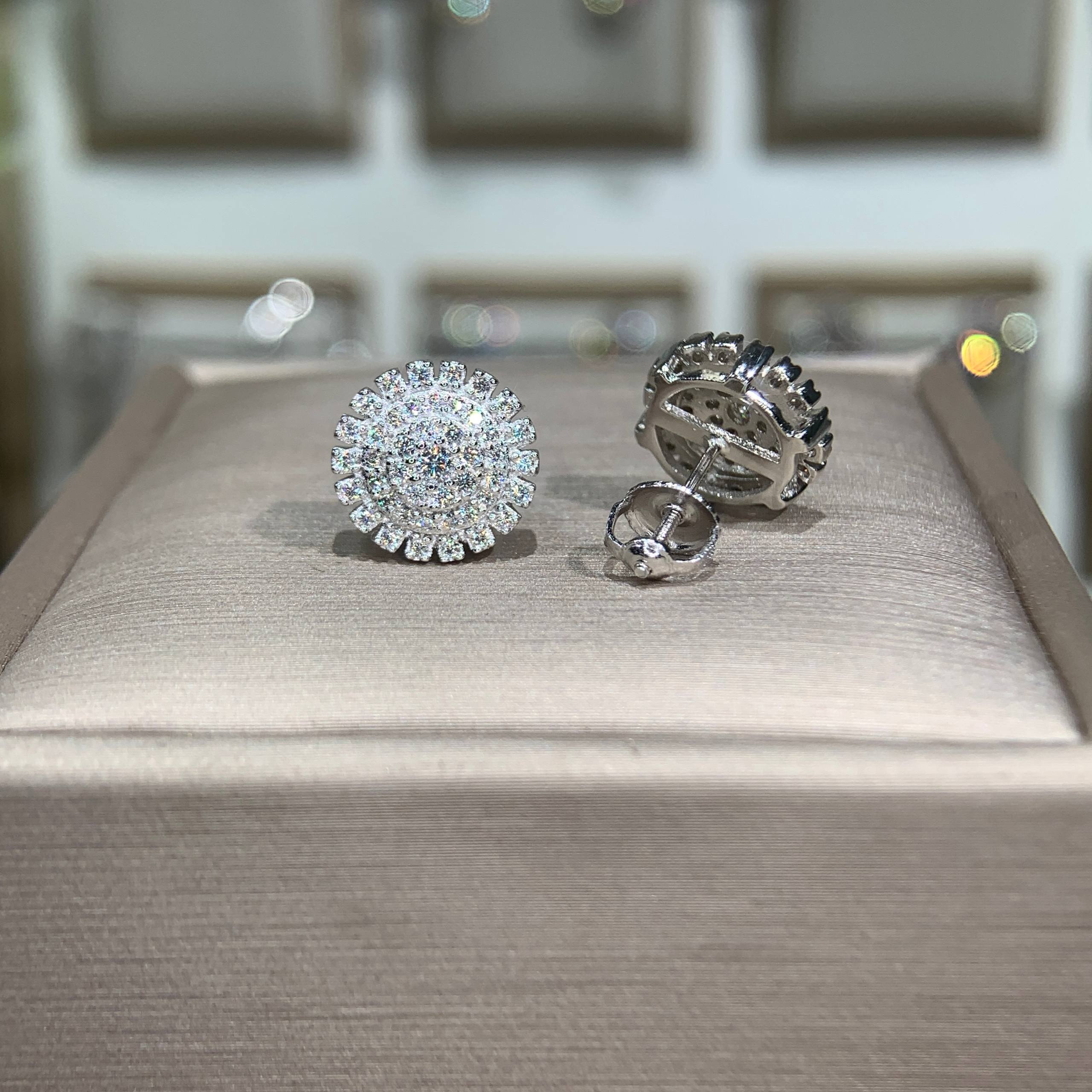 Bông tai kim cương Moissanite GRA (Y34) - Ảnh 4