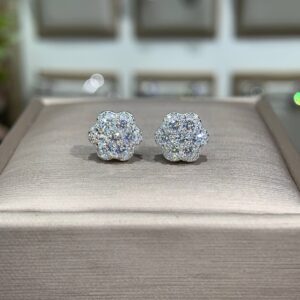 Bông tai kim cương Moissanite GRA (L23)