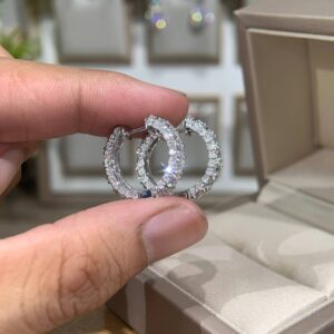 Bông tai kim cương Moissanite GRA (A816)