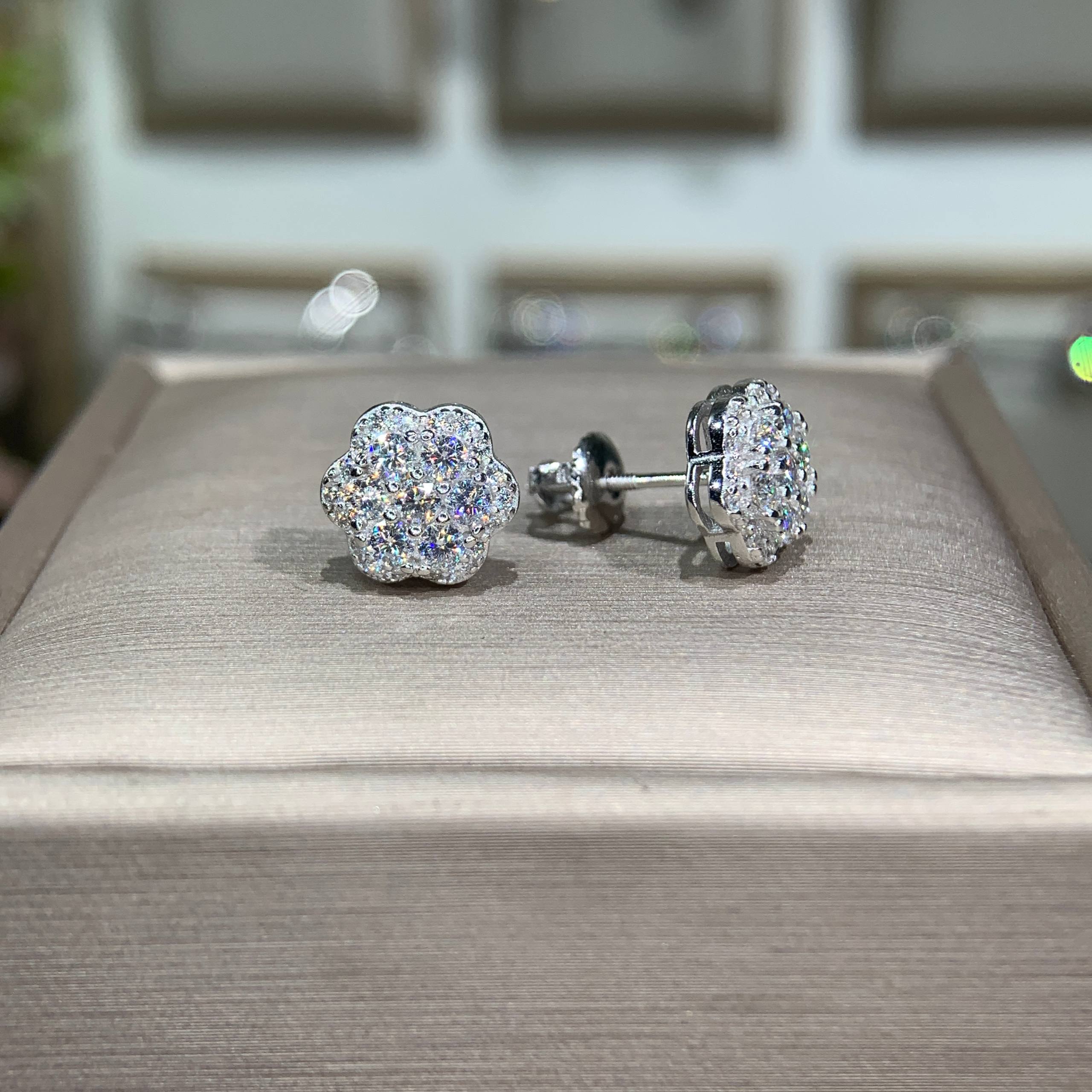 Bông tai kim cương Moissanite GRA (L23) - Ảnh 3