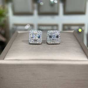 Bông tai kim cương Moissanite GRA (A005)