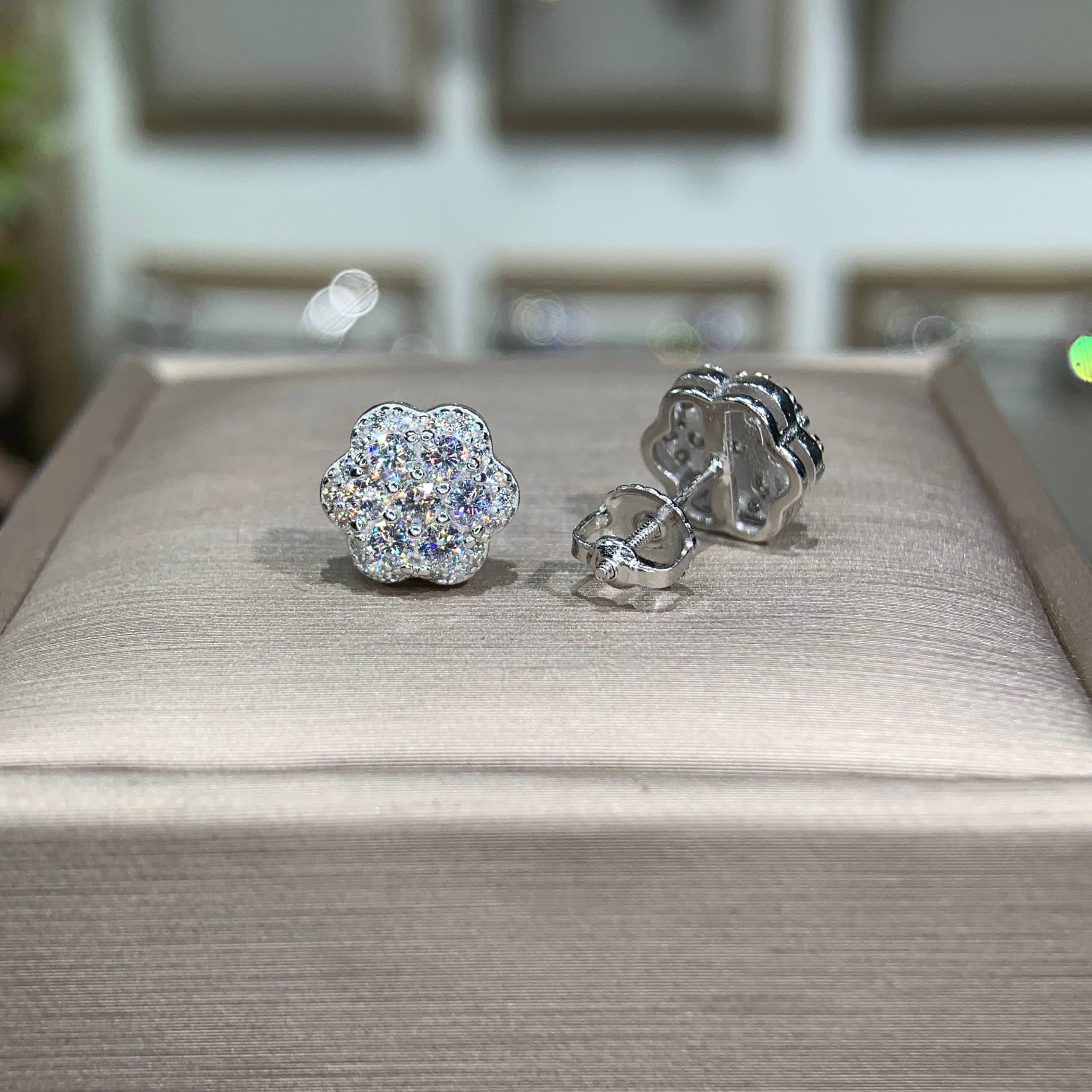 Bông tai kim cương Moissanite GRA (L23) - Ảnh 2